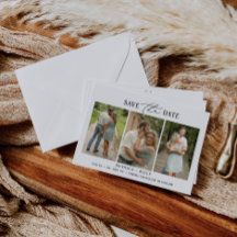 Minimalist Photo Wedding Save The Date Card