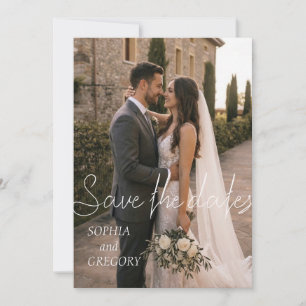 Minimalist Photo Wedding Save The Date Cards Desig