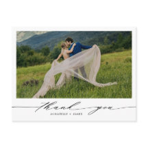 Minimalist Photo Wedding Thank You