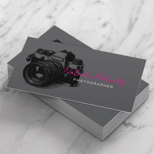 Minimalist Photographer Camera Dark Photography Business Card