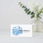 Minimalist Photographer Camera Drawing Photography Business Card (Standing Front)