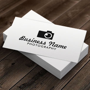 Minimalist Photographer Camera Logo Photography Business Card