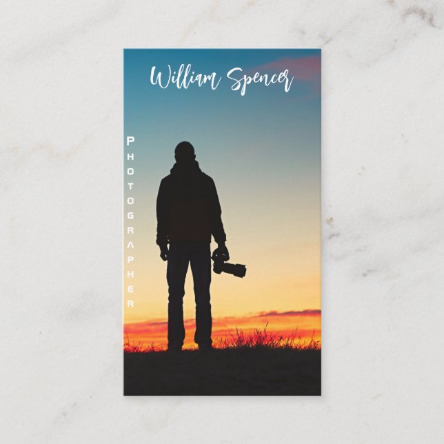 Minimalist Photography Full Photo Simple  Business Business Card (Front)