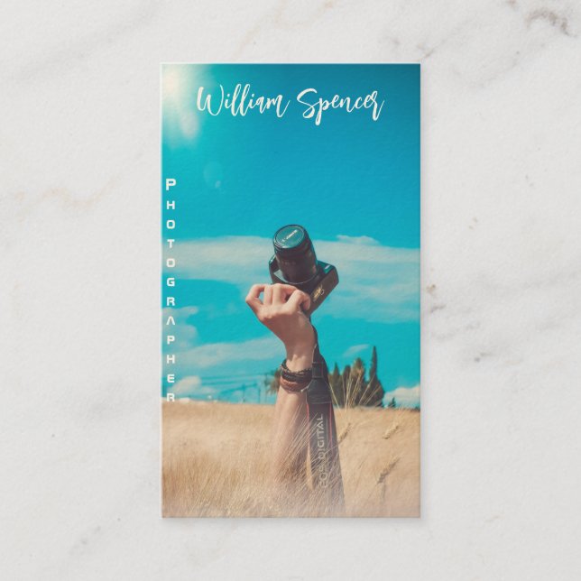 Minimalist Photography Full Photo Simple  Business Card (Front)