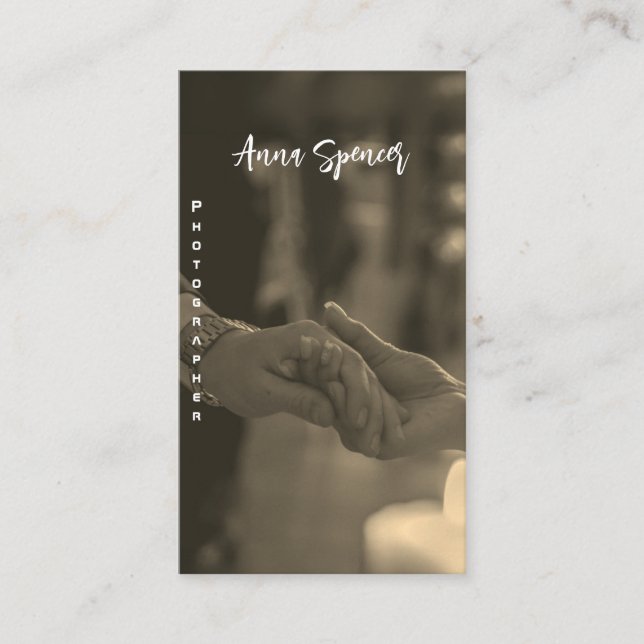 Minimalist Photography Full Photo Simple business  Card (Front)