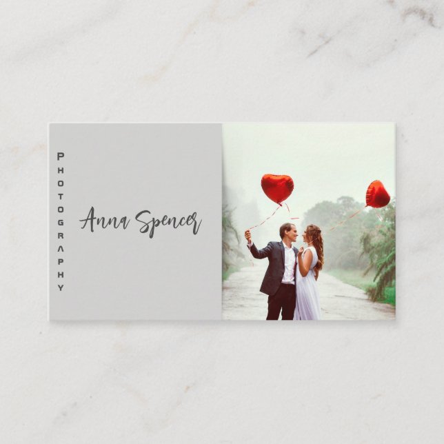 Minimalist Photography Photo Simple   Business Card (Front)