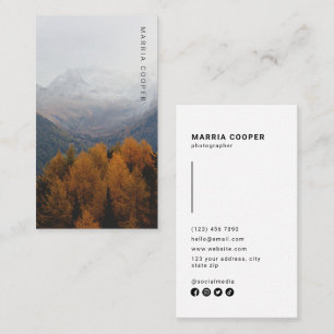 Minimalist Photography Photo Social Media Business Card