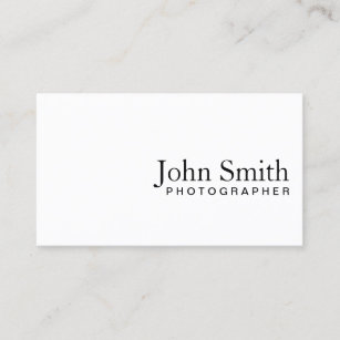 Minimalist Photography Photographer Business Card