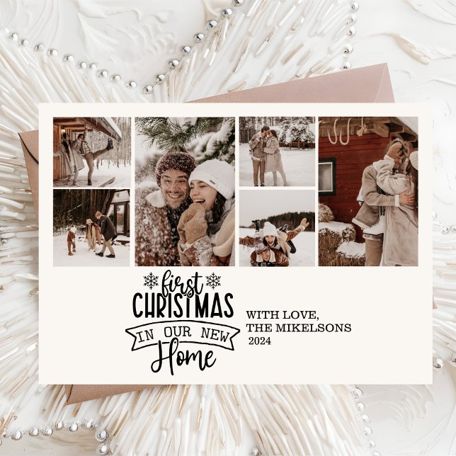 Minimalist Photos First Christmas in Our New Home Holiday Card (Creator Uploaded)