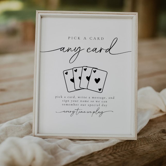 Minimalist Pick A Card Guestbook Sign (Creator Uploaded)