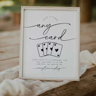 Minimalist Pick A Card Guestbook Sign