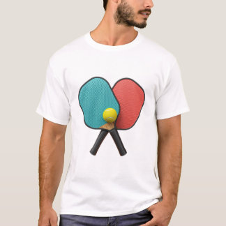 Minimalist Pickleball Paddles Yellow Ball  T-Shirt