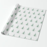 Minimalist pine tree pattern christmas wrapping paper<br><div class="desc">Minimalist green pine tree pattern christmas wrapping paper.</div>