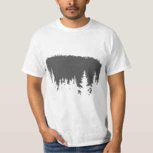 Minimalist Pine Tree World Traveler Graphic Clothi T-Shirt