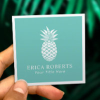 Minimalist Pineapple Logo Turquoise