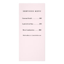 Minimalist Pink Aesthetician Price List Aftercare