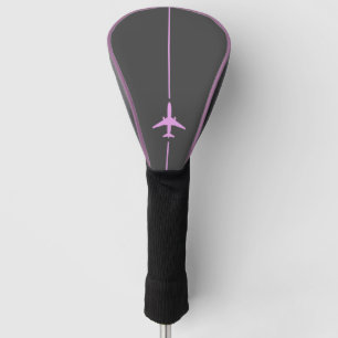 Minimalist Pink Aviation Golf Head Cover