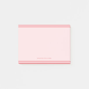 Minimalist pink borders feminine elegant post-it notes