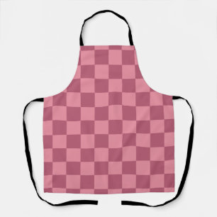 Minimalist Pink Checkerboard Pattern Apron