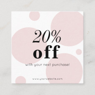 Minimalist  Pink Discount Card