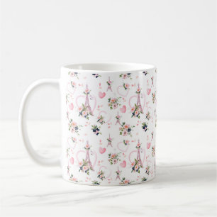 Minimalist Pink Floral Mug
