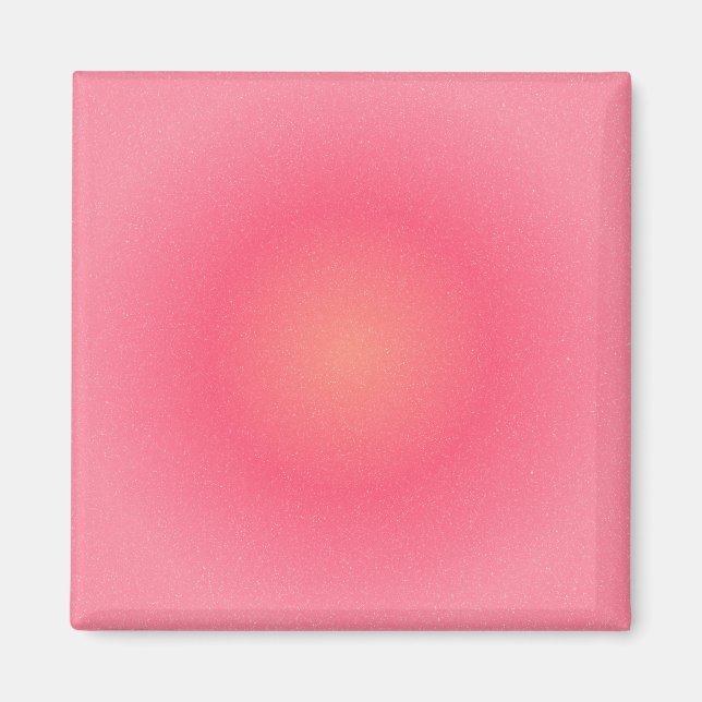 Minimalist Pink Glow Fridge Magnet (Front)