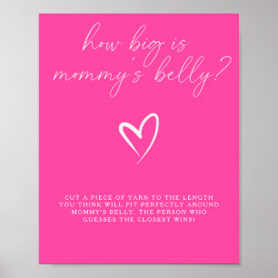 Minimalist pink - how big is mummy's belly game poster