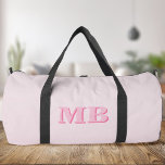 Minimalist Pink Modern Initial Monogram Duffle Bag<br><div class="desc">Minimalist Pink Modern Initial Monogram Duffle Bag. Create your own personalised duffel bag with custom initial name.</div>