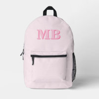 Minimalist Pink Modern Initial Monogram