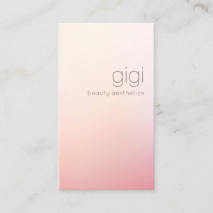 Minimalist Pink Ombre Beauty Salon Business Card