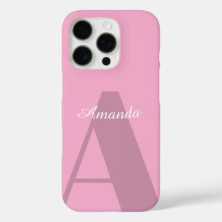Minimalist pink pastel typography feminime custom iPhone 16 pro case