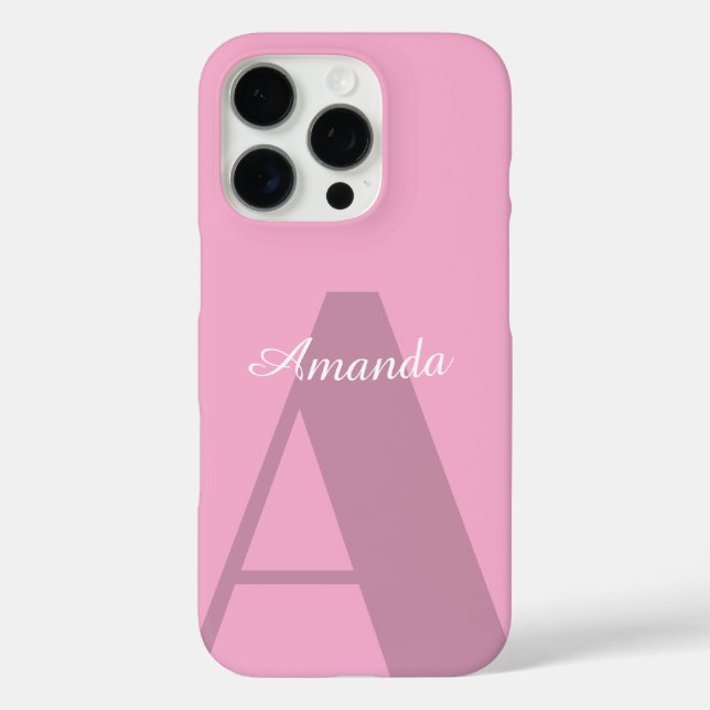 Minimalist pink pastel typography feminime custom Case-Mate iPhone case (Back)