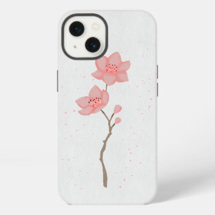 Minimalist Pink Sakura Cherry Blossom Floral Art P iPhone 13 Case