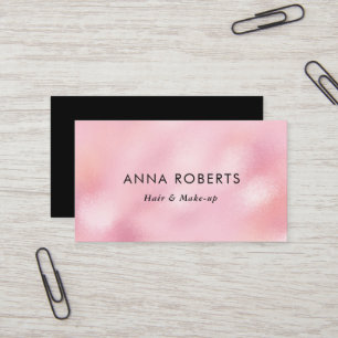 Minimalist pink shimmer business card