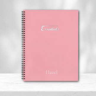 Minimalist Pink Spiral Notebook – “Essentials”
