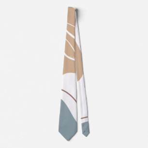 Minimalist Pink Tan and White Neck Tie