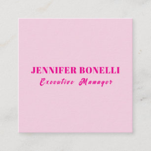 Minimalist pink trendy personalized customize name enclosure card