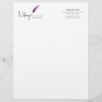 Minimalist Pink & White Simple Modern Notary