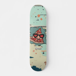 Minimalist Pizza with Sunglasses Classic Skateboard