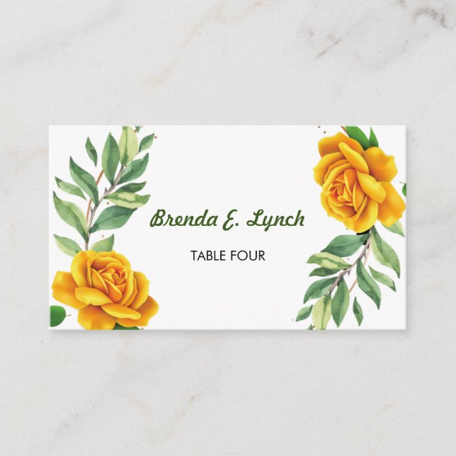 Minimalist Place Card Template  (Front)