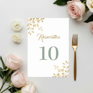 Minimalist placeholder model, wedding placeholder table number