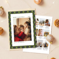 Minimalist Plaid Christmas Year Review Photo