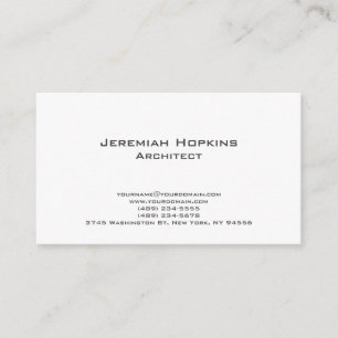 Minimalist Plain Architect Company Enclosure Card
