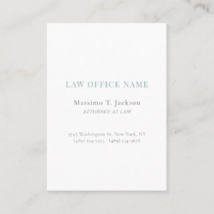 Minimalist Plain Attorney at Law Lawyer Office Business Card