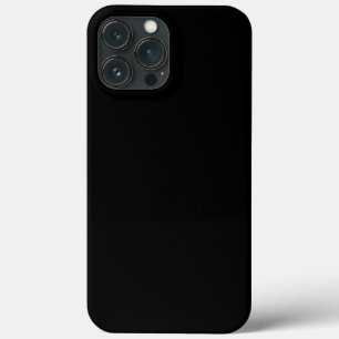 "minimalist Plain Black Solid Colour  iPhone 13 Pro Max Case