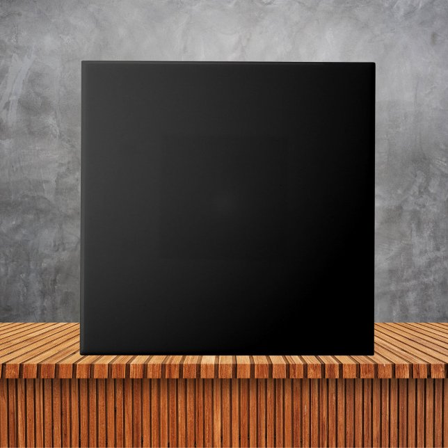 "minimalist Plain Black Solid Colour  Tile (Creator Uploaded)