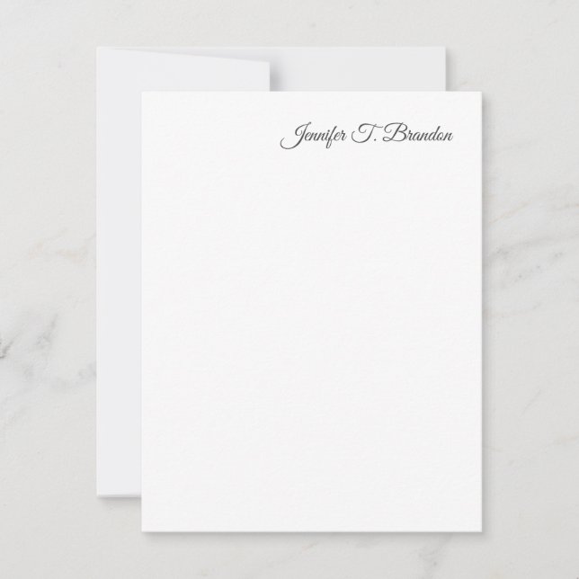 Minimalist Plain Classical Professional Card (Front)