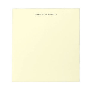 Minimalist Plain Classical Professional Cream Notepad