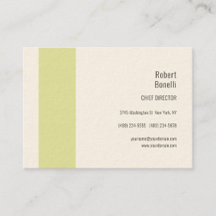 Minimalist Plain Cream Colour Modern Business Card