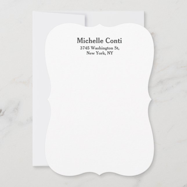 Minimalist Plain Elegant Legible Modern Card (Front)
